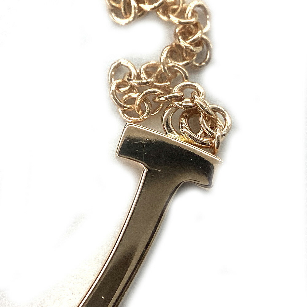 TIFFANY Co T Smile Pendant Necklace Pink Gold Kantei Kyoku Pawnshop Kanuma